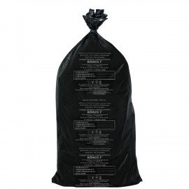 Мешки для мусора медицинские КОМПЛЕКТ 20 шт., класс Г (черные), 100 л, 60х100 см, 14 мкм, АКВИКОМП