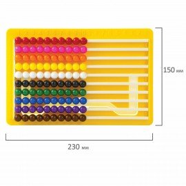 Счеты детские ЮНЛАНДИЯ "Обучение счету и развитие моторики!", 230х150 мм, с подставкой, 105858