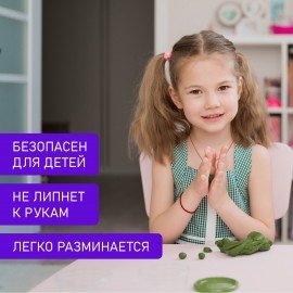 Пластилин мягкий восковой BRAUBERG KIDS, 12 цветов, 180 г, со стеком, 106495