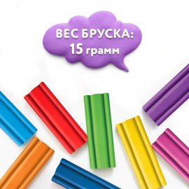 Пластилин мягкий ЮНЛАНДИЯ "ВЕСЕЛЫЙ ШМЕЛЬ", 6 цветов, 90 г, СО СТЕКОМ, 106671