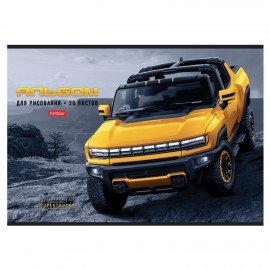 Альбом д/рис. А4 20л., скоба, обложка картон, HATBER, 205х290мм, Автотюнинг, 20А4В