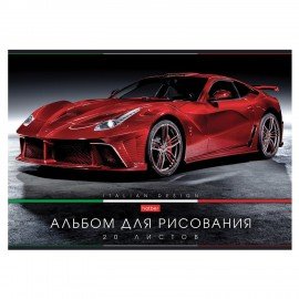 Альбом д/рис. А4 20л., скоба, обложка картон, HATBER, 205х290мм, Автотюнинг, 20А4В