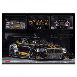 Альбом д/рис. А4 20л., скоба, обложка картон, HATBER, 205х290мм, Автотюнинг, 20А4В