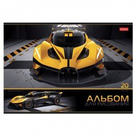 Альбом д/рис. А4 20л., скоба, обложка картон, HATBER, 205х290мм, Автотюнинг, 20А4В