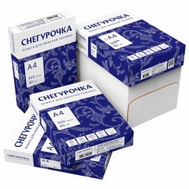 Бумага офисная А4, 80 г/м2, 500 л., марка С, СНЕГУРОЧКА, Россия, 146% (CIE)