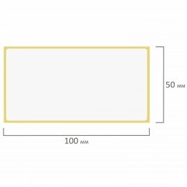 Этикетка ТермоЭко (100х50 мм), 500 этикеток в ролике, светостойкость до 2 месяцев, 111963