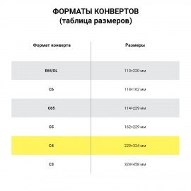 Конверты С4 (229х324 мм) КРАФТ, отрывная лента, 100 г/м2, КОМПЛЕКТ 250 шт., 122135