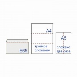 Конверты Е65 (110х220 мм), отрывная лента, внутренняя запечатка, КОМПЛЕКТ 100 шт., BRAUBERG, 112193