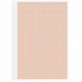 Бумага масштабно-координатная (миллиметровая), скоба, А4, оранжевая, 16 листов, 65 г/м2, STAFF, 113488