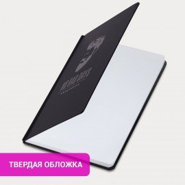 Ежедневник недатированный с резинкой А5 (145х203 мм), BRAUBERG, твердый, 128 л., "Барбер", 114559