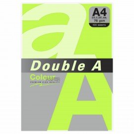 Бумага цветная DOUBLE A, А4, 75 г/м2, 100 л., неон, зеленая