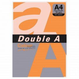 Бумага цветная DOUBLE A, А4, 75 г/м2, 100 л., неон, оранжевая