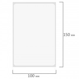 Этикетка термотрансферная ПОЛИПРОПИЛЕНОВАЯ (100х150 мм), 250 этикеток в ролике, 115615