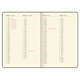 Ежедневник датированный 2025 БОЛЬШОЙ ФОРМАТ 210х297мм А4, BRAUBERG Comodo, под кожу, черный, 115734