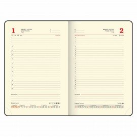 Ежедневник датированный 2025, А5, 138x213 мм, BRAUBERG "Cayman", под кожу, черный/коричневый, 115770