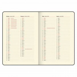 Ежедневник датированный 2025, А5, 138x213 мм, BRAUBERG "Comodo", под кожу, красный, 115773