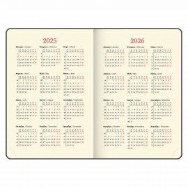 Ежедневник датированный 2025 А5 138x213мм BRAUBERG Iguana, под кожу, красный, 115780