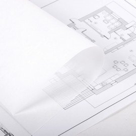 Калька для чертежных и дизайнерских работ папка, А4, 210х297мм, 40г/м2, 40 листов, BRAUBERG, 116375