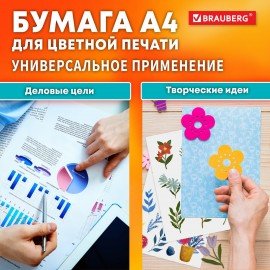 Бумага BRAUBERG DIGITAL GLOSSY мел.глянц А4, 105г/м, 250л, д/полноцв. лазер. печати,1