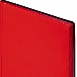 Блокнот А5 138x213мм BRAUBERG Personal, под кожу, 80 листов, клетка, красный, 116609