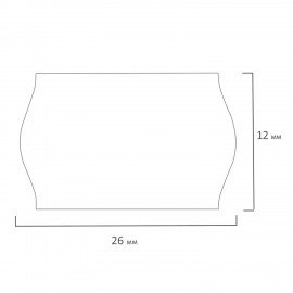 Этикет-лента 26*12мм волна, белая, КОМПЛЕКТ 10 рулонов по 1000 этикеток, 117549
