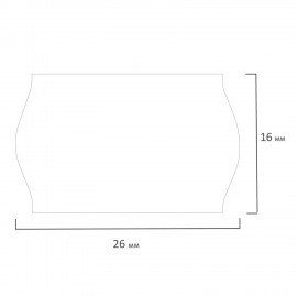 Этикет-лента 26*16мм волна, белая, КОМПЛЕКТ 10 рулонов по 1000 этикеток, 117550
