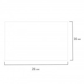 Этикет-лента 26*16мм прямоугольная, белая, КОМПЛЕКТ 10 рулонов по 1000 этикеток, 117551