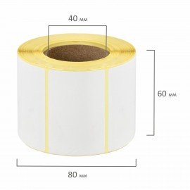 Этикетка ТермоЭко (58х40 мм), 700 этикеток в ролике, светостойкость до 2 месяцев, 122064