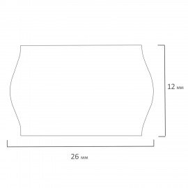 Этикет-лента 26х12 мм, волна, белая, комплект 5 рулонов по 800 шт., BRAUBERG, 123576