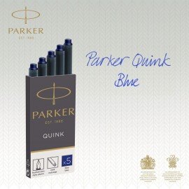 Картриджи чернильные PARKER "Cartridge Quink", КОМПЛЕКТ 5 штук, синие, 1950384