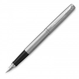 Ручка перьевая PARKER "Jotter Stainless Steel CT", корпус серебристый, детали хром, синяя, 2030946