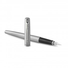 Ручка перьевая PARKER "Jotter Stainless Steel CT", корпус серебристый, детали хром, синяя, 2030946