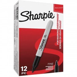 Маркер перманентный SHARPIE (США) ЧЕРНЫЙ, "Fine", круглый наконечник, 1 мм, S0810930