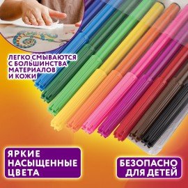 Фломастеры ЮНЛАНДИЯ 12 цветов, "УРОКИ РИСОВАНИЯ", вентилируемый колпачок, ПВХ, 151416