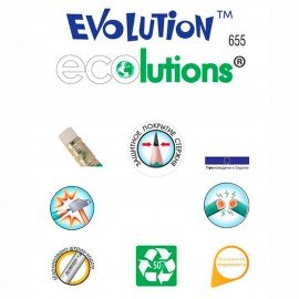 Карандаш чернографитный BIC, 1 шт., "Evolution", HB, с ластиком, корпус зеленый, 8803323