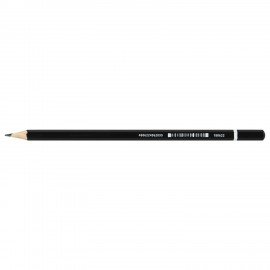 Карандаш чернографитный BRAUBERG, 1 шт., "Touch line", В, корпус черный, заточенный, 180622