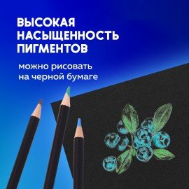 Карандаши художественные цветные BRAUBERG ART CLASSIC, 48 цветов, МЯГКИЙ грифель 3,3 мм, 181539