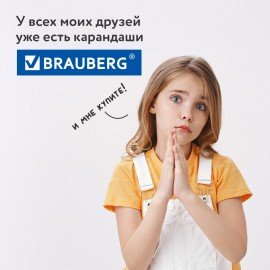 Карандаши цветные BRAUBERG PREMIUM, 12 цветов, трехгранные, грифель 3,3 мм, 181651