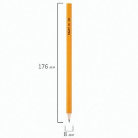Карандаши чернографитные простые HB, ВЫГОДНАЯ УПАКОВКА КОМПЛЕКТ 72 штуки, STAFF, 181880