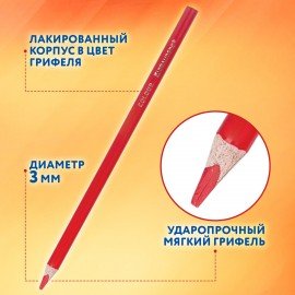 Карандаши цветные BRAUBERG PREMIUM 12 цветов + 1 чернографитный карандаш, трехгранные, грифель 3 мм, 181936