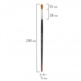 Кисть BRAUBERG, синтетика, плоская, № 5, 200213