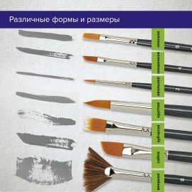 Кисти художественные набор 12 шт., синтетика, BRAUBERG ART CLASSIC, 200963