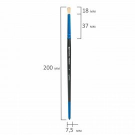 Кисть щетина, круглая № 4, BRAUBERG PREMIUM, 200990