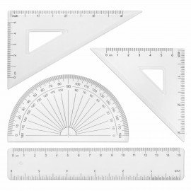 Готовальня BRAUBERG SCHOOL KIT, 8 предметов, циркуль 115 мм, чертежные принадлежности, лавандовый цвет, 210703