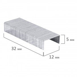 Скобы для степлера №24/6, 1000 штук, BRAUBERG, до 30 листов, 220950