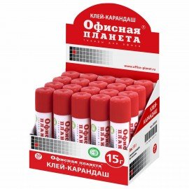 Клей-карандаш ОФИСНАЯ ПЛАНЕТА, 15 г, 222013