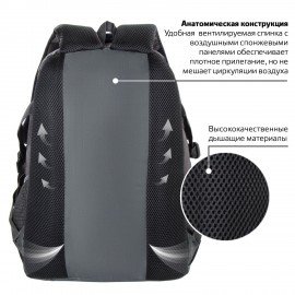 Рюкзак BRAUBERG URBAN универсальный, 2 отделения, "MainStream 1", серо-синий, 45х32х19 см, 224445