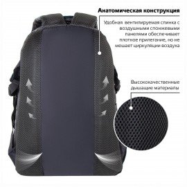 Рюкзак BRAUBERG URBAN универсальный, 2 отделения, "MainStream 2", серо-синий, 45х32х19 см, 224446