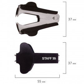 Антистеплер для скоб № 10 и № 24/6, STAFF "EVERYDAY", черный, 224628