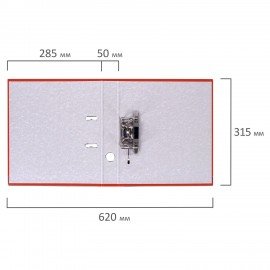 Папка-регистратор, покрытие пластик, 50 мм, ПРОЧНАЯ, с уголком, BRAUBERG, красная, 226592
